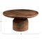 Hello Honey Round Mango Wood Coffee Table with Stacked End Grain Base